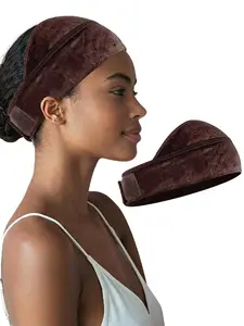 Wide Wig Grip Band for Lace Front Wigs, Velvet Wig Grip Band with Adjustable Hook & Loop Fastener