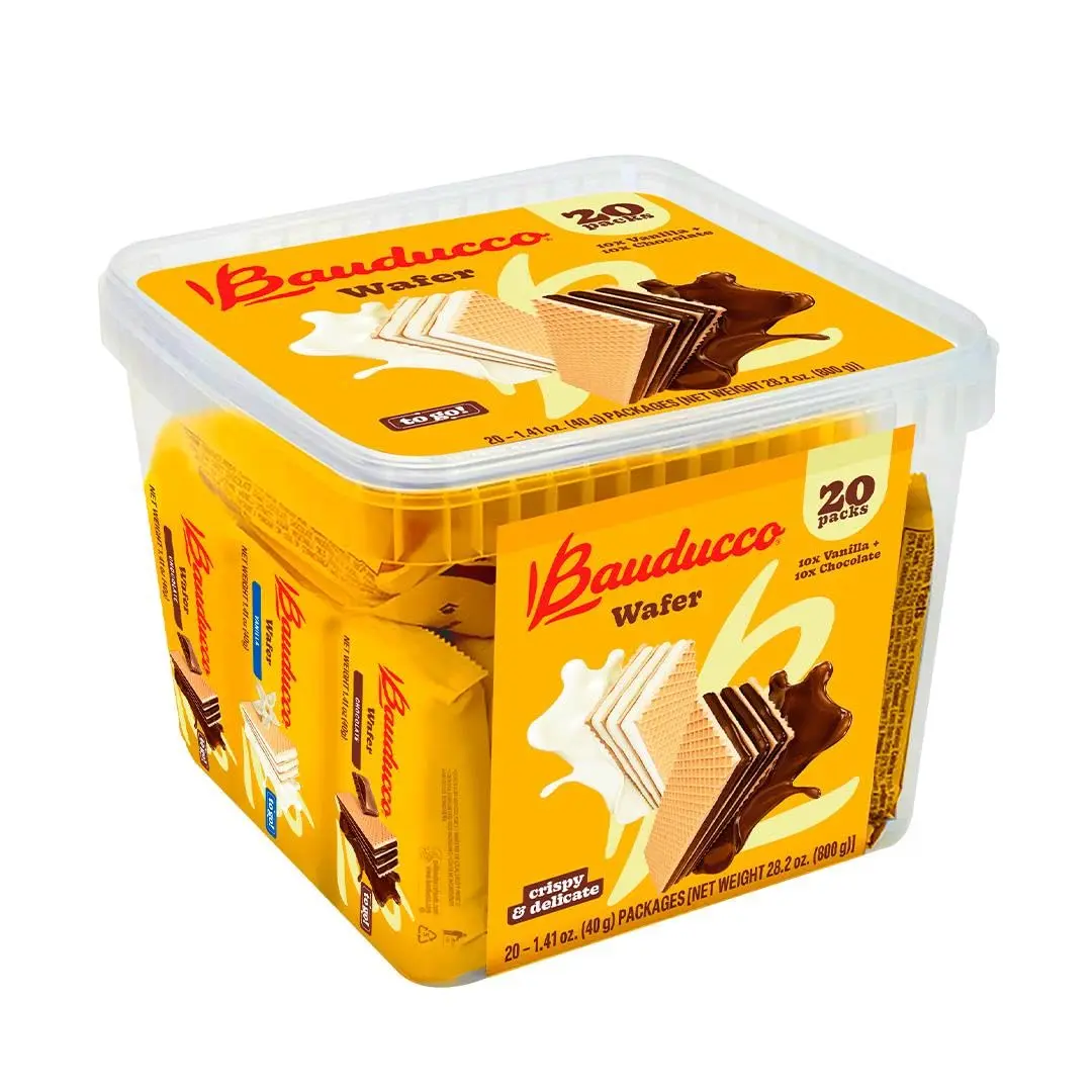 Chocolate & Vanilla Wafer Cookies - Convenient Single Serve Wafer Cookies With 3 Layers of Cream - Delicious Sweet Snack on the go or Dessert 28.2oz (Pack of 20)