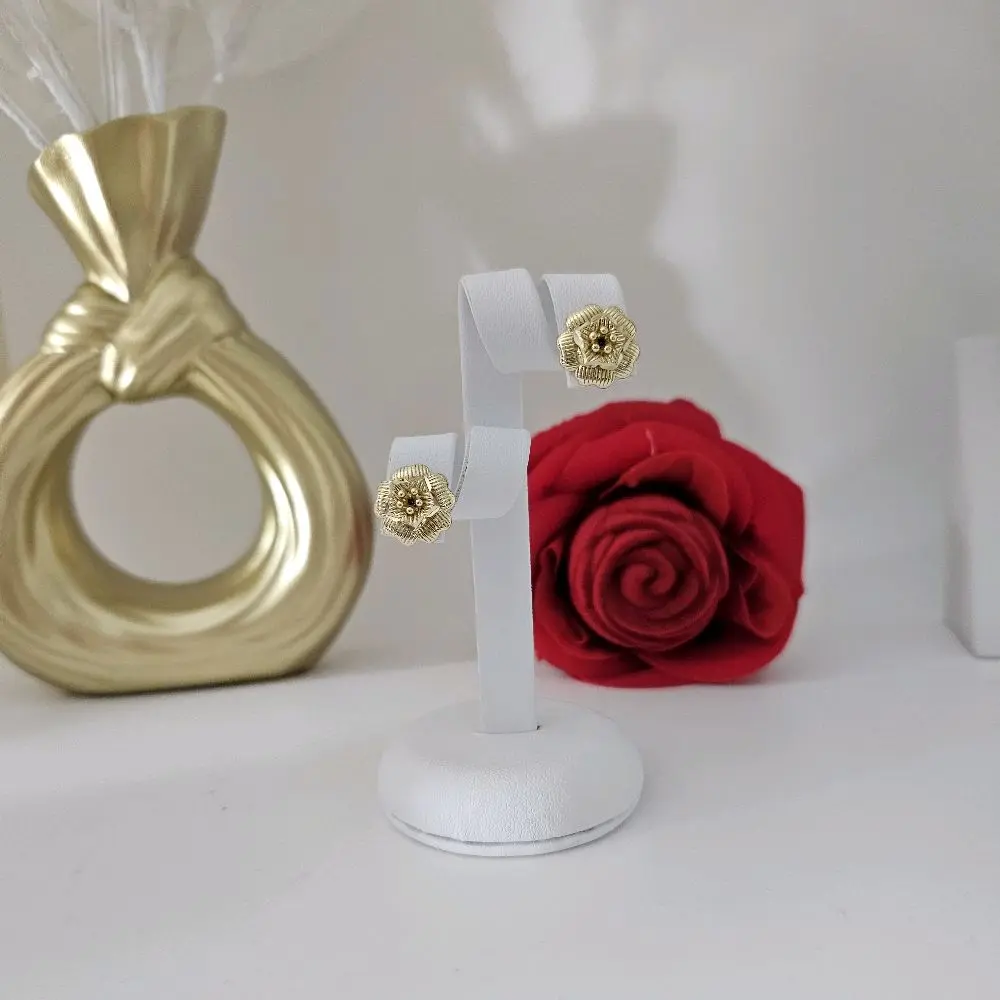 valdiviajewelry #2386 Flower earring, 14k gold plated, high quality