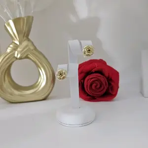 valdiviajewelry #2386 Flower earring, 14k gold plated, high quality