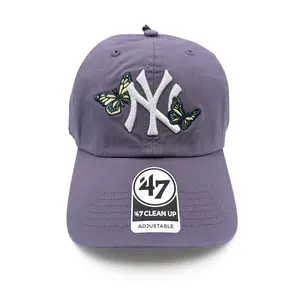 ’47 Brand ICON ALT Clean Up New York Yankees Cap with Embroidered Butterfly Details Adjustable Strap for All-Day Comfort Relaxed Fit Classic Style