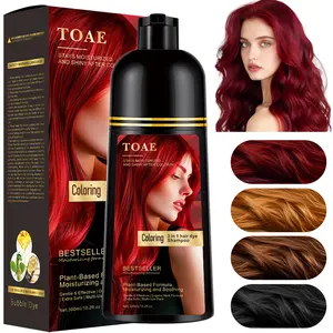 300ml TOAE Hair Color Shampoo for Gray Hair Coverage&Color Transform with 9 Herbal Extracts –Long Lasting(6-8 Weeks),Shiny,Evenly Colored,Instant Hair Dye Shampoo&Conditioner
