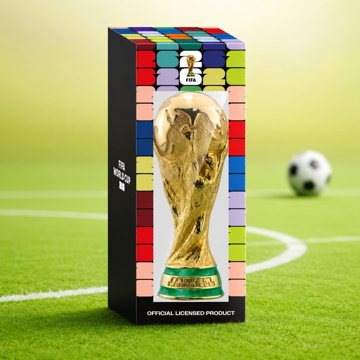 【Limited Edition】MINISO FIFA World Cup 2026 Series 135mm 3D Soccer Trophy Replica, Collectible Sports Fan Souvenir, Back To School