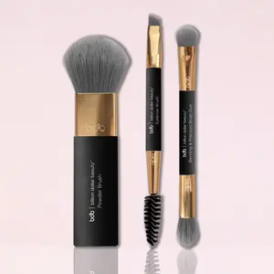 Magnetic Brush Set - 3 Piece Set for Eyes, Face and Brows Kit Makeup