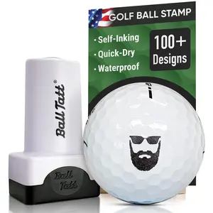 Ball Tatt - Golf Ball Stamp, Self-Inking Quick-Dry Golf Ball Marker Tool to Identify Golf Balls, Perfect Golfer Gift (Men's Collection)