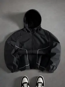 Men's Windproof Waterproof Outdoor Jacket, Comfortable Fit, Durable Functional Fabric, Hiking Camping All Terrain, Daily Commute, Athleisure Style