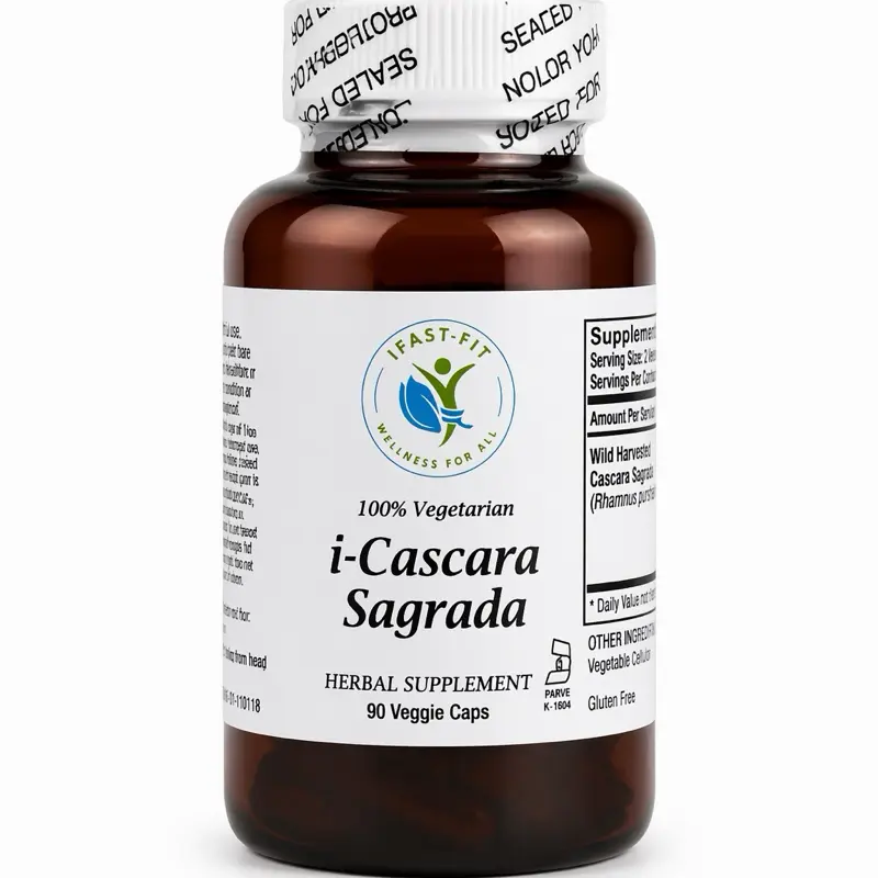 i-Cascara Sagrada Herbal Supplement - Natural Laxative with Anthraquinone Glycosides for Occasional Constipation Relief - 100% Vegetarian Edible Healthcare