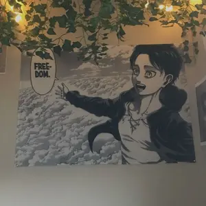 Eren Yeager Freedom Manga Poster Wall Art Artwork Kawaii Anime Attack On Titan Print Canvas Gallery Wraps Ready To Hang Decor Tapestry