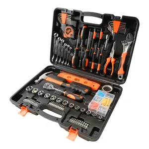 Tool Set, 141-Piece Home Repair Tool Kit for Men Women College Students,Household Basic Hand Tool Sets with Case for Home Maintenance and DIY Projects Orange