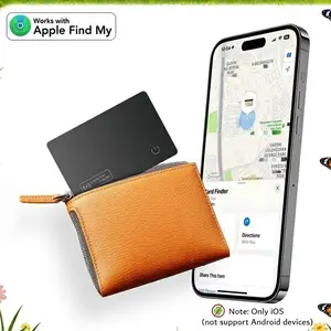 [Flash Deals] Tukio Wallet GPS Tracker Card, Wireless Charging Wallet Locator, Smart Tracker for Wallet(iOS Only) with Apple Find My, Wireless Positioning Tracker, Luggage, Phone, Passport & Other Items Tracking