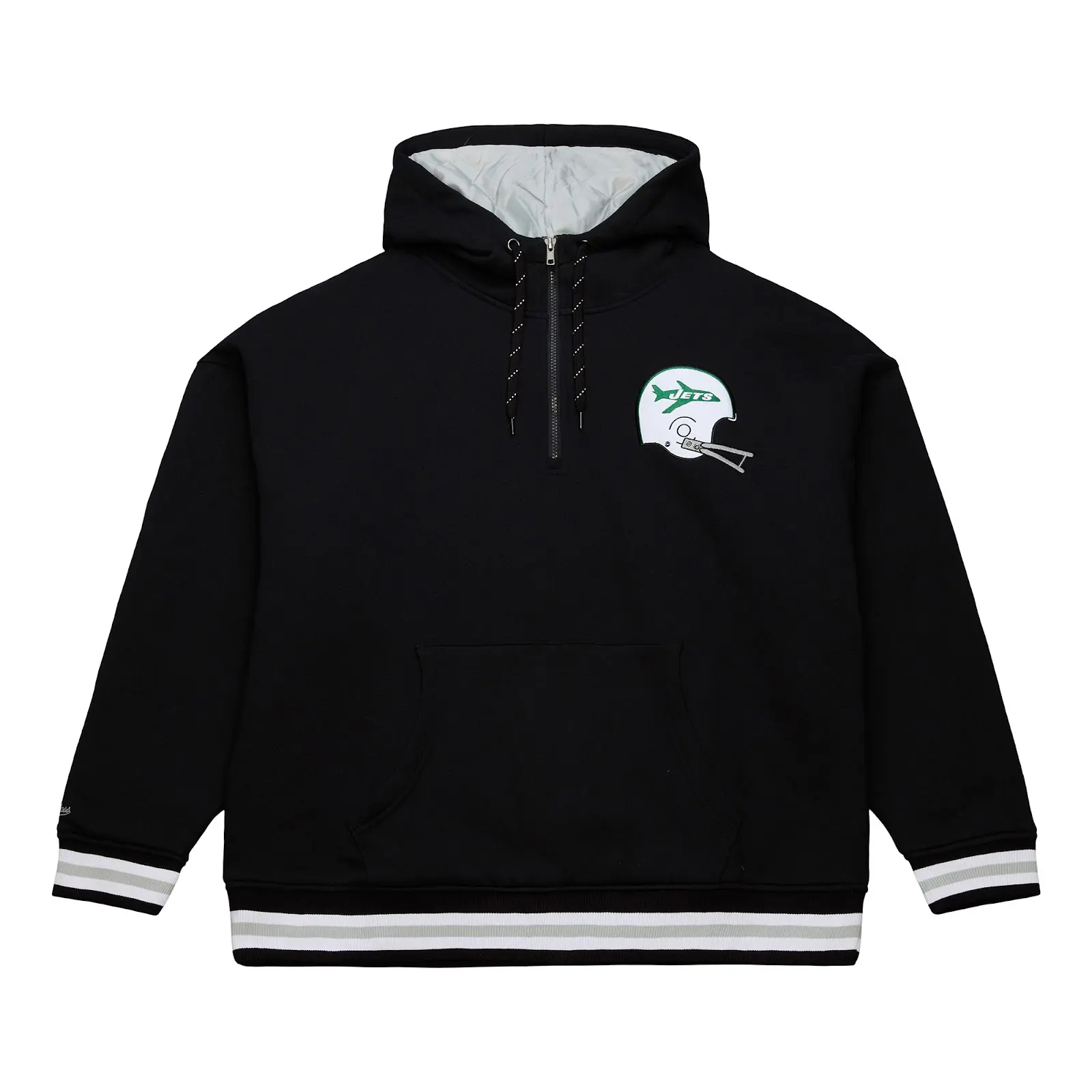 NFL MLB All Teams Hoodie, Officially Licensed Throwback Quilted Quarter-Zip Fleece Hoodie, Football Baseball Hockey Fan Apparel, Vintage Throwback Team Gear, Sweatshirt, Mitchell & Ness