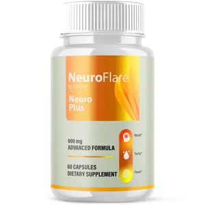 (1 Pack) Neuro Flare Nootropic All Natural Super Nerve Supplement 60 Capsules