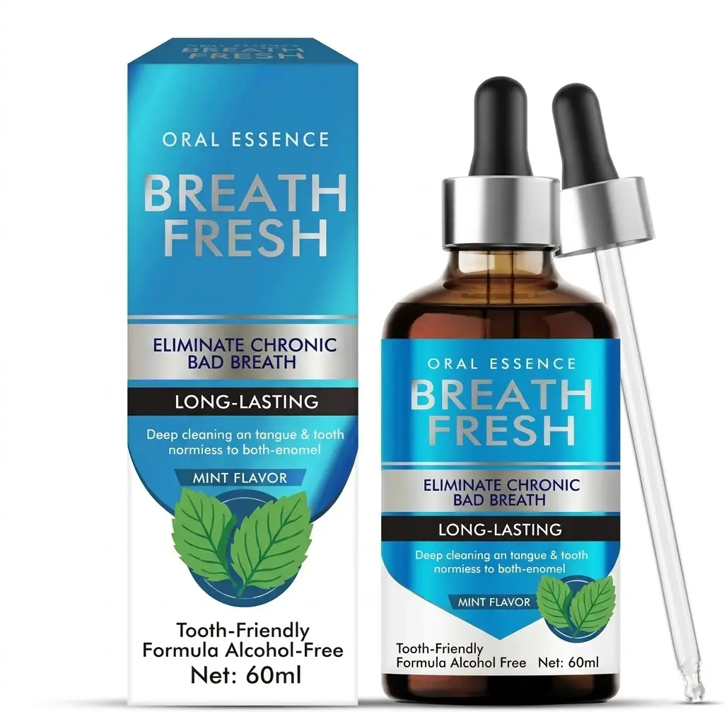 Oral Rinse for Adults, 12-Hour Cleansing Formula Eliminates Bad Breath from Coffee, Enamel-Safe & Alcohol-Free, Natural Mint, 60ml, Oral Rinse Liquid, Mouthwash Cleanser, Peppermint, Freshens Fast, Mouthwashing, Bad Breath Mouthwash, Oral Care Mouthwash