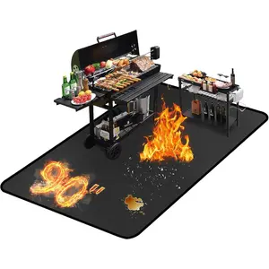 90 x48 inches Under Grill Mat Fit Blackstone 28in & 36in Griddle/ Griddle Mat for Blackstone, Grill Mat for Outdoor Grill, Grilling Mats BBQ Mats for Grilling to Protect Deck Patio Pavers Gas Grills