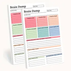 2-Pack Brain Dump Planner Notebook, A5 Daily Planning Manual, Weekly Planner, High-Performance Organizer, Minimalist Plan Tool, Smooth Paper Pages