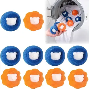 10 Pcs Box-Packed Pet Hair Remover for Laundry, Pet Hair Catcher, Washing Machine Hair Catcher, Dryer Balls for Clothing Dog Cat Pet Fur Remover Home Goods Household Items