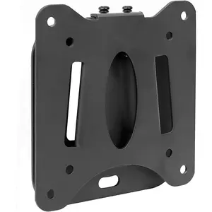 Low Profile Fixed TV Wall Mount for Small Televisions Computer Monitors, Fits 13" to 27", Quick Disconnect, 60 Lbs Capacity, VESA 75x75 mm and 100x100 mm, Black