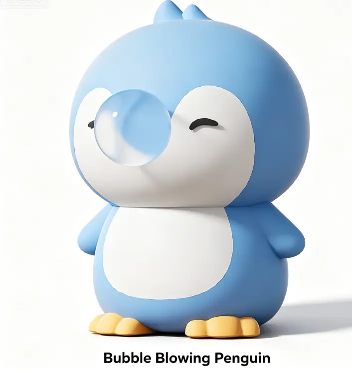 Kawaii Bubble Blowing Animal Squishies, Soft TPR Unisex Stress Relief Fidgets, Cute Anxiety Fidget Toy, Aesthetic Room Decor Gift for Teens with Slow Rise Feature