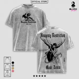 Maki Zenin Heavenly Restriction Jujutsu Kaisen T-Shirt, Tanktop, Sweatshirt and Hoodie Washed Menswear Top Heavy Cotton Underwear Double Printed Vintage Washed Tee Oversize Unisex Anime Manga Streetwear Retro Graphic Gift for Men and Women