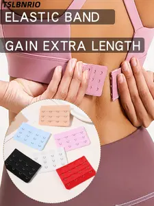 6 PCS Bra Extender Set, 3 Rows 4 Hooks Elastic Bra Band Extension, Soft Comfortable Bra Strap Extender with Stainless Steel Hooks for Women (Multi-color)