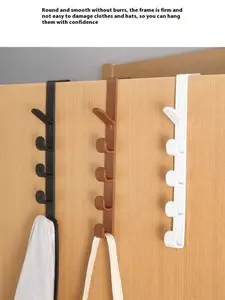 2-Pack 5-Tier Over The Door Hooks – No-Drill Hanging Organizer Rack for Coats, Bags, Towels & Hats, Easy Install Home Storage 🇺🇸 Fast Ship