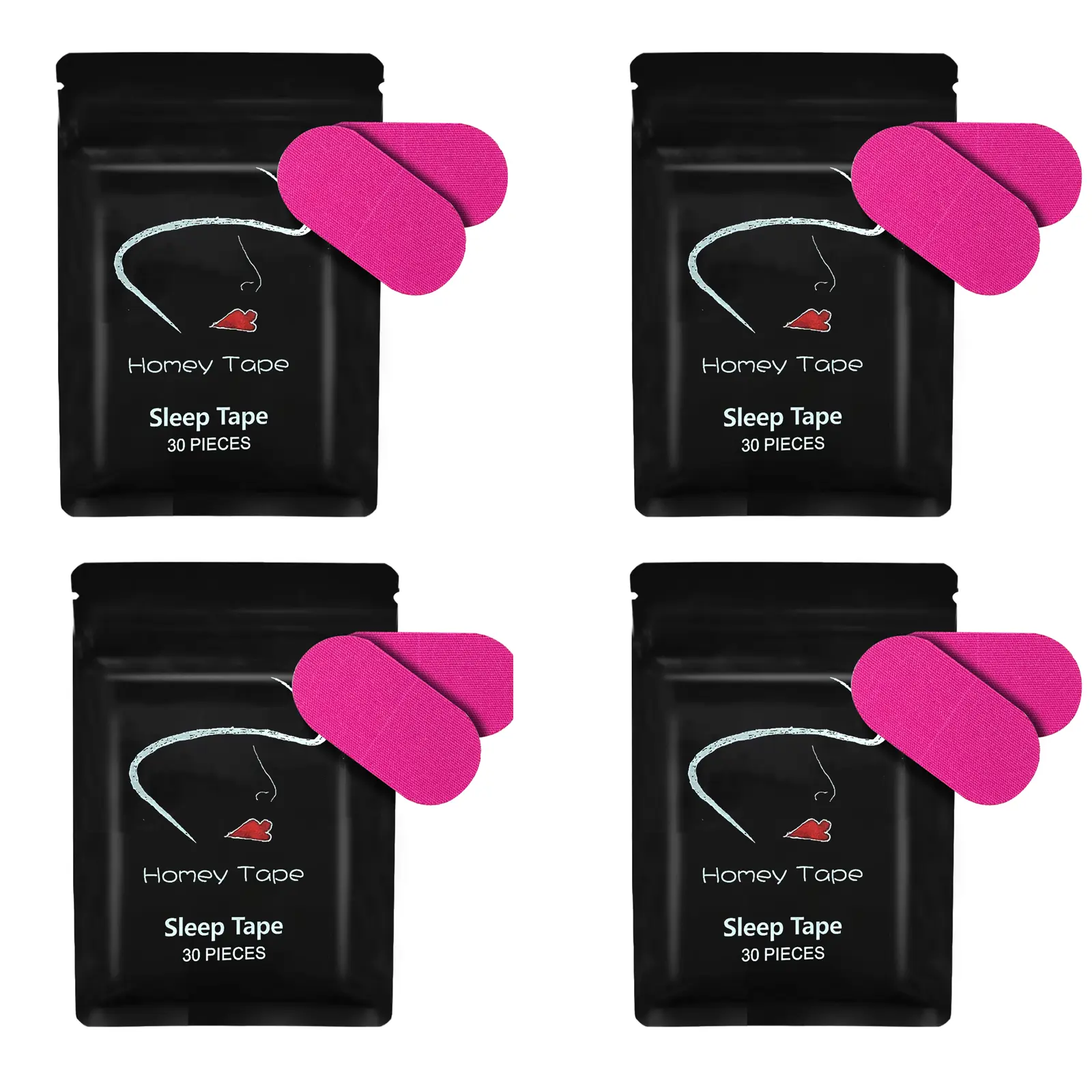 Mouth Tape for sleeping, 120Pcs -4 months supply, mouth tape, Pink, gentle, adhesion for better sleep Healthcare 30 Pcs-Black Mouth Tape Gentle Adhesion strong adhesive sleep strip Soft