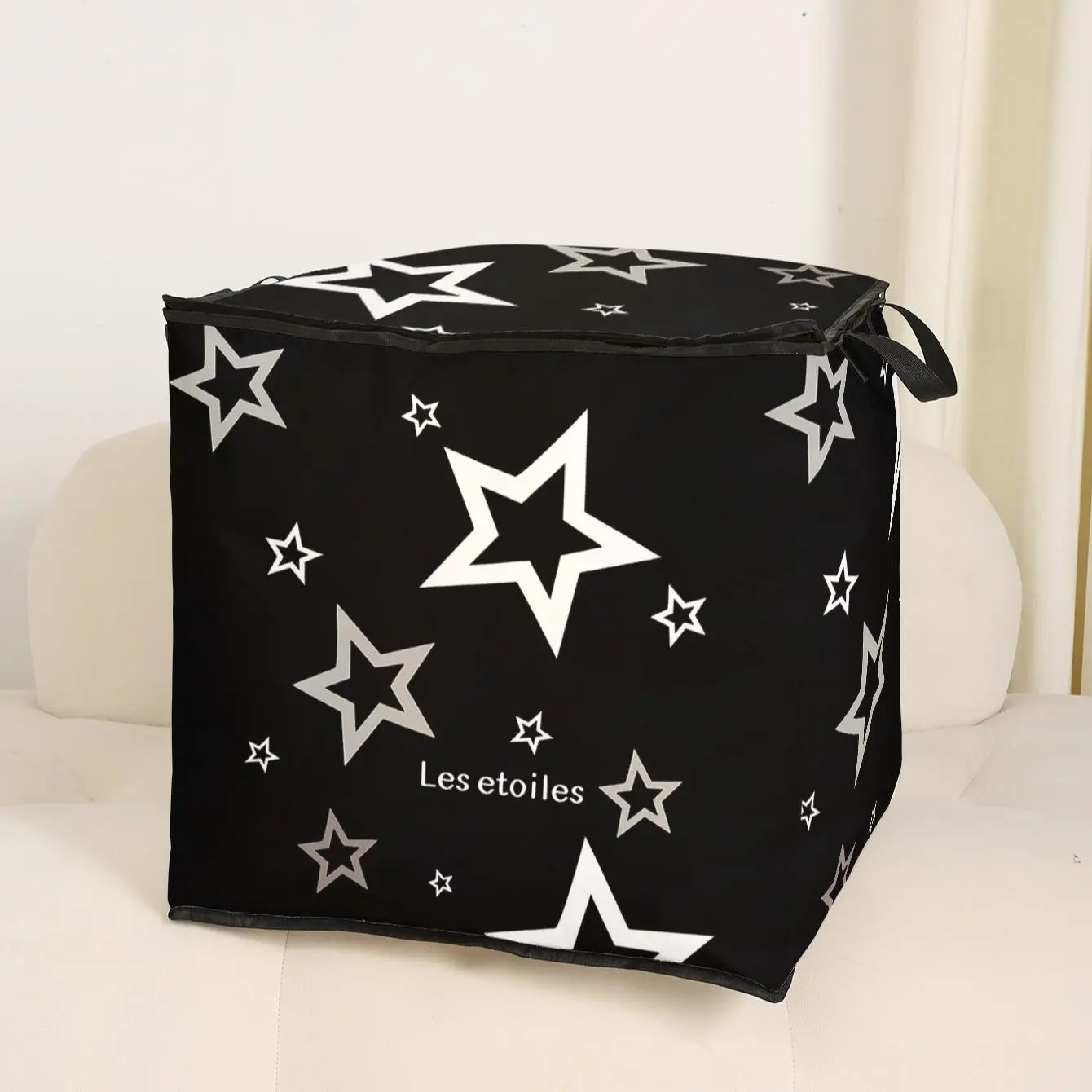 1 piece Star print quilt organizer, cute and practical children's bedding organizer, Bedding Storage Bags, durable material, with easy-to-carry handles, suitable for family use, perfect for storing blankets and toys, Blanket Storage Bag