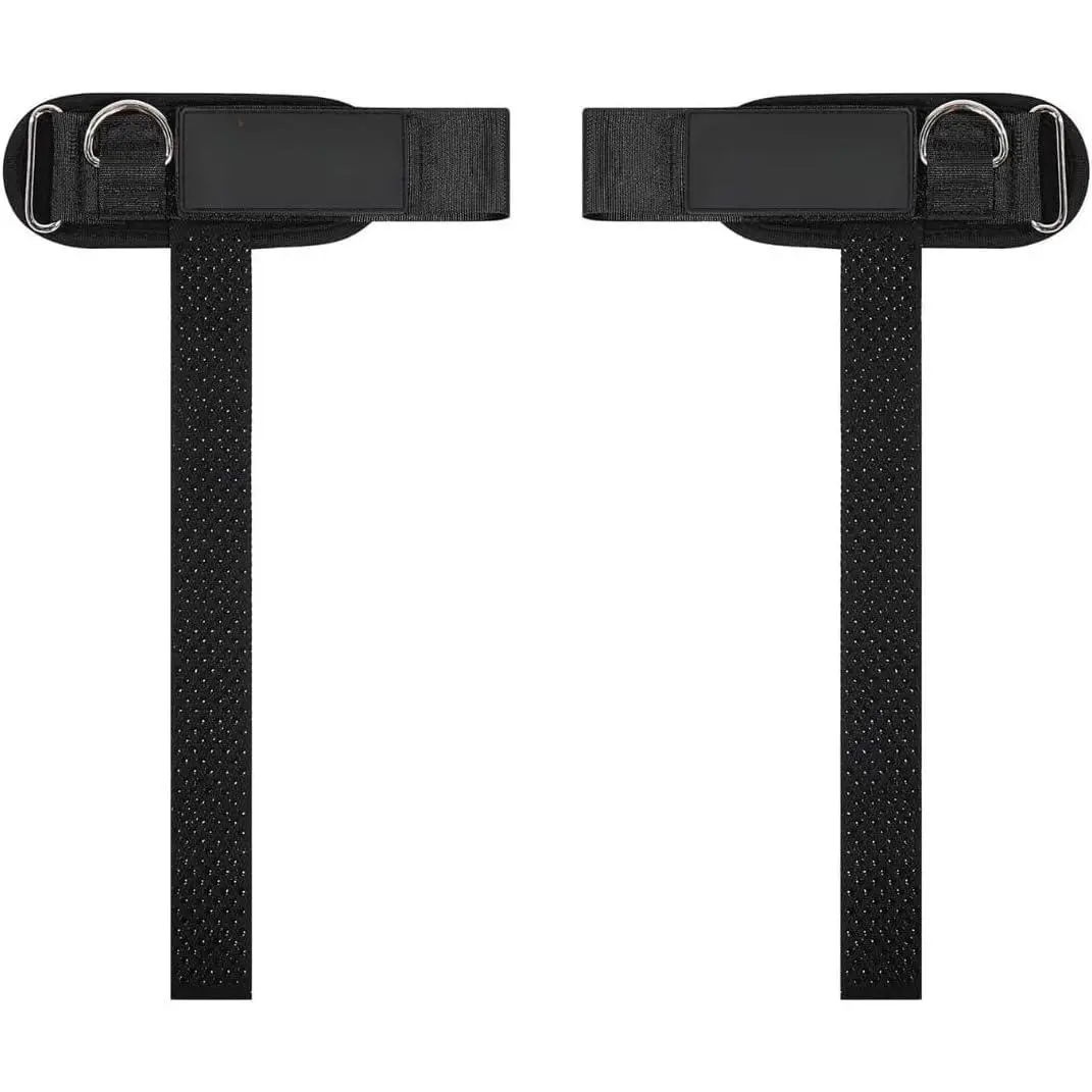 Heavy-Duty Cotton Lifting Straps with Padded Wrist Support & Anti-Slip Silicone Grip, 14.5" Adjustable Workout Accessories with Steel D-Ring for Gym & Weightlifting