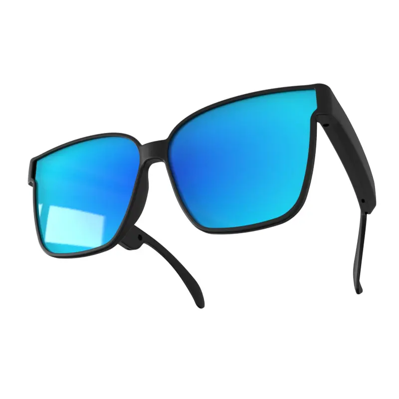 Sports Wearable Modern A3 Bluetooth UV400 Protection Glasses, Square Black Frame Gray Lens, Style for Running, Music & Call Function, 100% UV Protection Pink Sports Eyewear