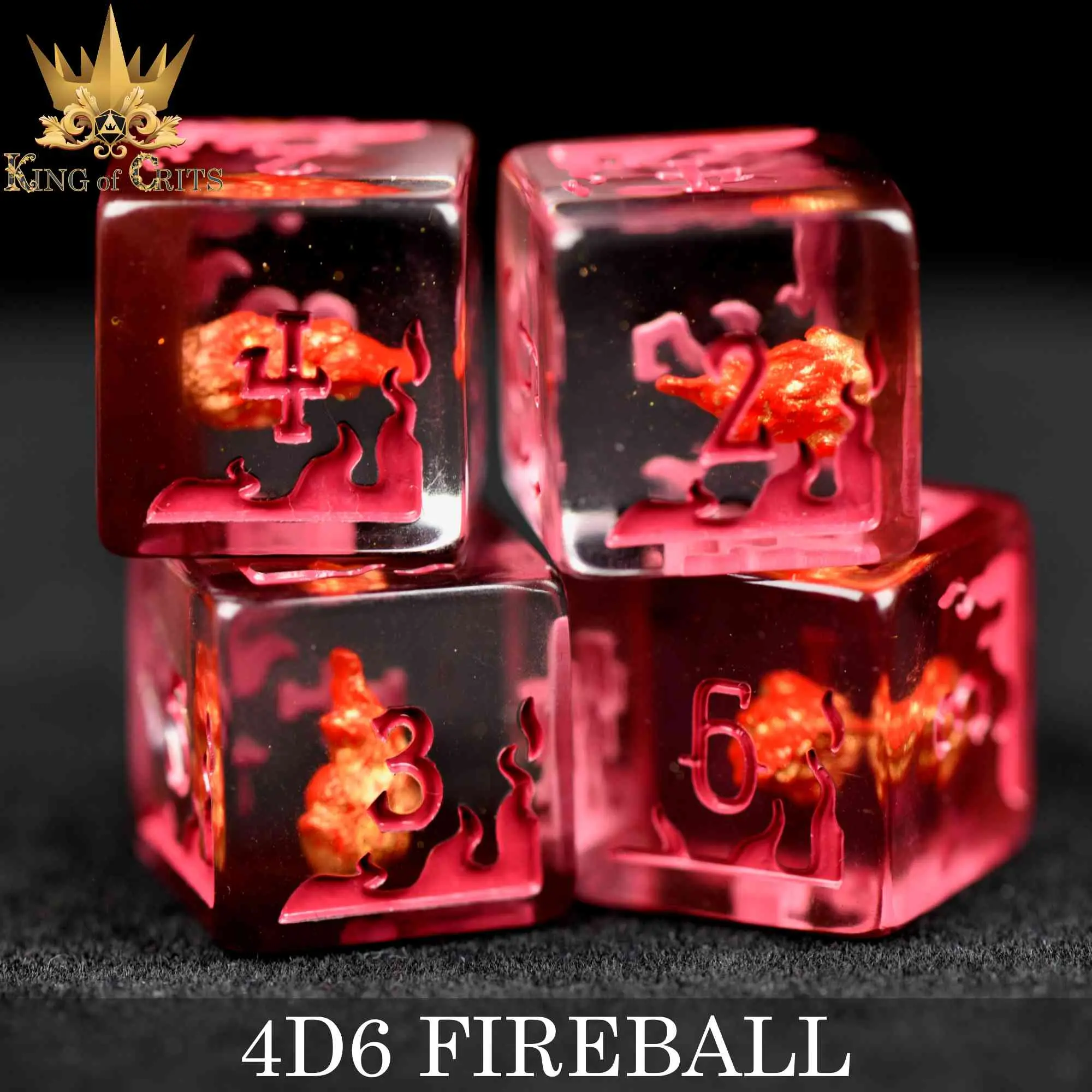 Fireball 4D6 Dice Set