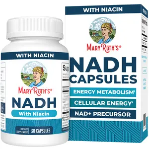MaryRuth's NADH Capsules - Supports Cellular Energy – Niacin - NAD+ Precursor - 30 Vegan Capsules