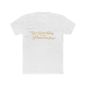 Give God the Glory Prayer Script Tee | Christian Faith Typography Shirt