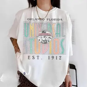 Retro Universal Studios Comfort Color Shirt Universal #Orlando 1912 T-Shirt Magic Kingdom Family Trip WDW Fan Gift Universal Hollywood Unisex Tee [Adulr - Youth - Toddler Magic Kingdom], Full Size, Full Colors