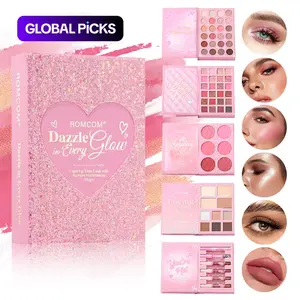 Beautiful Makeup Magic Book, 5-Page Multi-Color Pearlescent Matte Eyeshadow, Powder Blush, High-Gloss Makeup and Lip Gloss Set, Ideal Holiday Party Gift for Women #GLOBAL PICKS