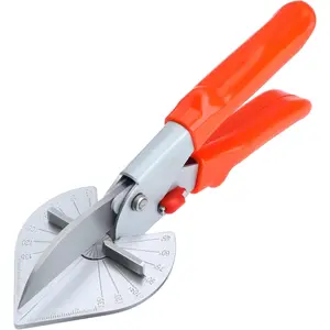 - Multi Angle Miter Shears, Adjustable at 45 To 135  with Safety Lock Hand Tools, Quarter Round  Tool, Miter Shears for  Trim Molding,  Plastic, PVC