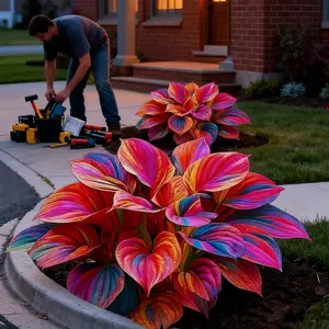 Hosta Seeds 800 pcs Premium Mixed Varieties for Walkway Edges Hardy Pest Resistant Diverse Leaf Forms Emerald Green Soft Blue Golden Edges Creamy Garden Enhancements Ideal for Flowerbeds & Driveways