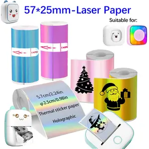 1 roll of high-definition holographic laser thermal sticker photo notes suitable for T02/M02/M03/M04 Peripage a6 Paperang