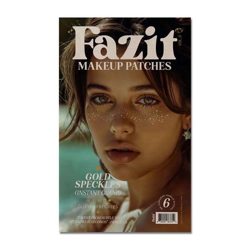 Gold Glitter Freckles Makeup Patches Flawless Radiant