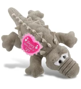 DOLLIBU 17" Large Grey Alligator Plush Stuffed Toy - Super Soft Polyester Toy, Ideal Mother's Day Heart Gift with Gentle Touch