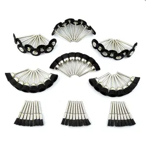 72 Pack Bristle Brush Mini Nylon Brush for Dremel, Pen Brush Wheel Brush Cup Brush 24 Pack for Each, Polish Brush End Brush Mini Rotary Tool Accessory