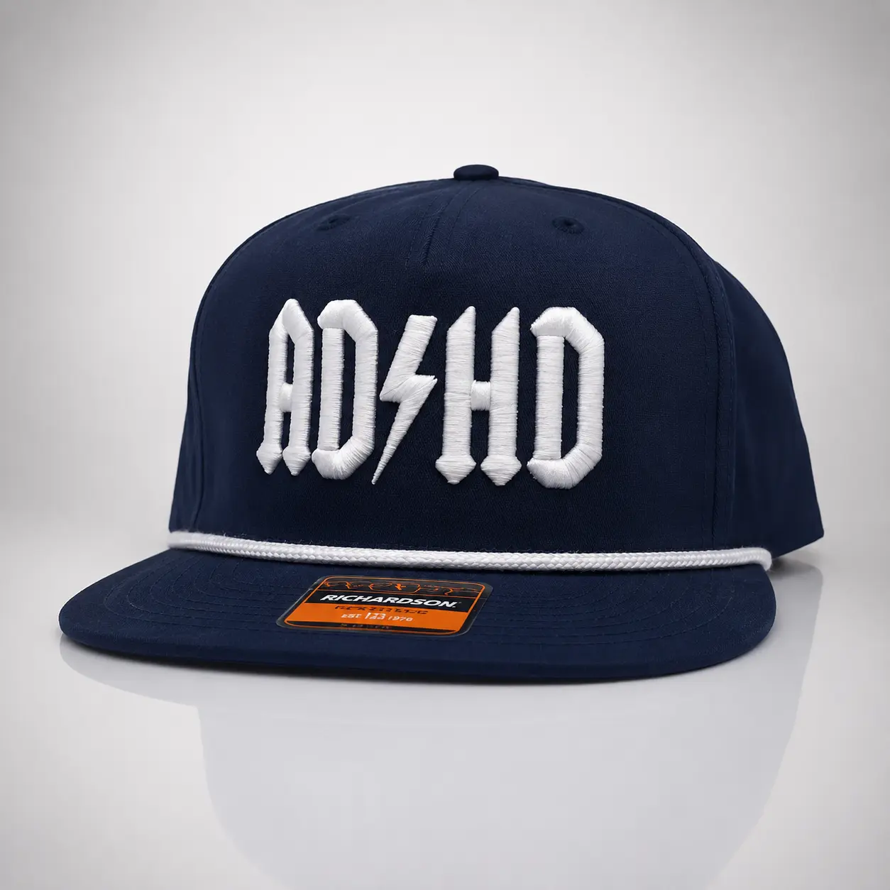 ADHD Embroidered Snapback Hat, Adjustable Mesh Trucker Baseball Cap, Unisex Streetwear Casual Hat