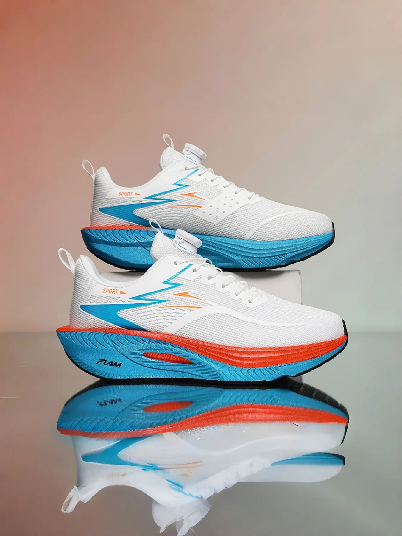 Men's Casual Sports Shoes, Outdoor Running Shoes, Outdoor Running Sneakers, Outdoor Running Footwear, Sporty Running Shoes, Rotating Buckle Design, Laces-Free, Breathable Upper, Comfortable Liner, Ideal for Hiking
