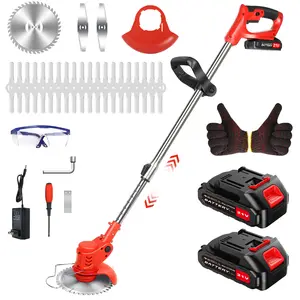 6 inch Electric Stringless Weed Wacker Metal Blade, Electric Weed Trimmer Eater Battery Powered  21V, 3 in 1 Cordless No String Grass Trimmer Mini Mower Edger Brush Cutter,Garden Weed Tool cordless weed wacker yard  work  tools lawn