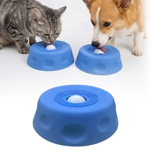 Interactive Rolling Ball Dog Slow Feeder Licking Bowl Anti-Choke Pet Feeding Bowl for Slow Eating & Digestion