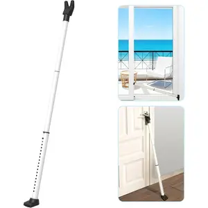 Upgraded 2-in-1 Door Security Bar,Door Stoppers,Adjustable Heavy Duty Stoppers Jammer for Apartment,Home, Hotel Room,Travel