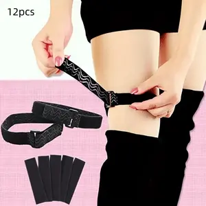 Women's over Knee Boots Anti-Slip Buckle Straps Set, 12-Piece High Boot Safety Laces, Ideal for Festival & Thigh-High Boots