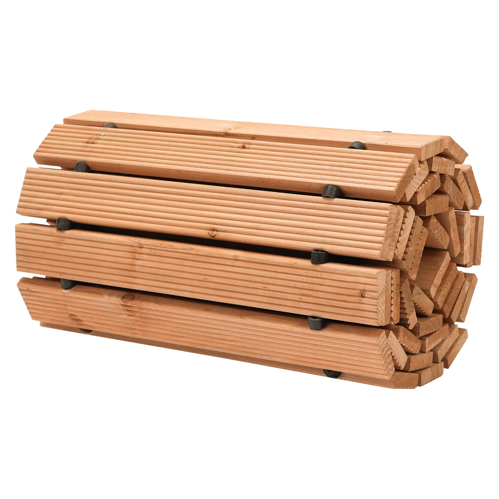 【summerfinds】VEVOR Wooden Garden Pathway, 8 ft L x 17 in W, Non-Slip Straight Garden Walkway, Roll Out Cedar Outdoor Walkway Path with Wire Rope Connection, Decorative Garden Paver for Backyard Wedding Party