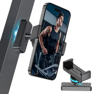 Gym Magnetic Clip Phone Holder | 360° Magnetic Mount for Treadmills & Gym Equipment | Phone Holder Gym Accessories for Men Women Compatible with All Smartphones 4.7-7"