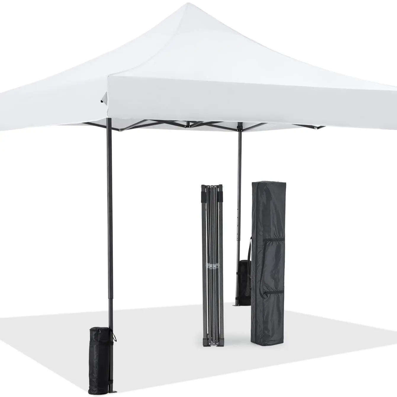 Canopy Tent 10x10 Pop Up Canopy Heavy Duty  Waterproof Portable Tent Pop Up Shade Canopy with Sand Bags