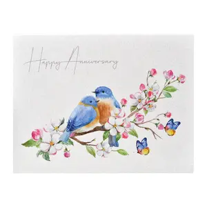 Yay Novelty 205 5.5 x 4.25 in. Radiant Pearl Cardstock Greeting Card - Anniversary Card Apple Blossom